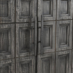Willmark Timeworn Black 6 Door Cabinet - Ornate Home