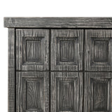 Willmark Timeworn Black 6 Door Cabinet - Ornate Home