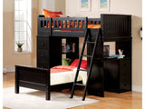 Willoughby Black Twin Bed - Ornate Home