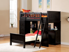 Willoughby Black Twin Loft Bed - Ornate Home