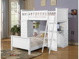 Willoughby White Loft Bed - Ornate Home