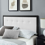 Willow Black/White Wood Queen Platform Bed With Splayed Legs - Ornate Home