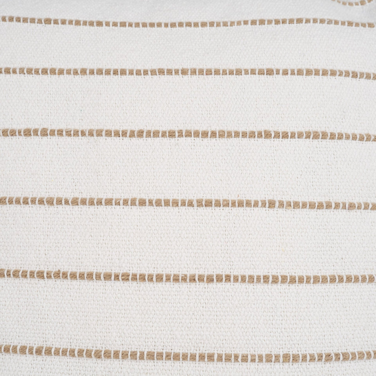 Willow Cream/Camel 20x20 Square Pillow Cover with Down Filler - Ornate Home