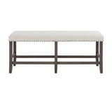 Willow Creek Brown/Cream Counter Bench - Ornate Home