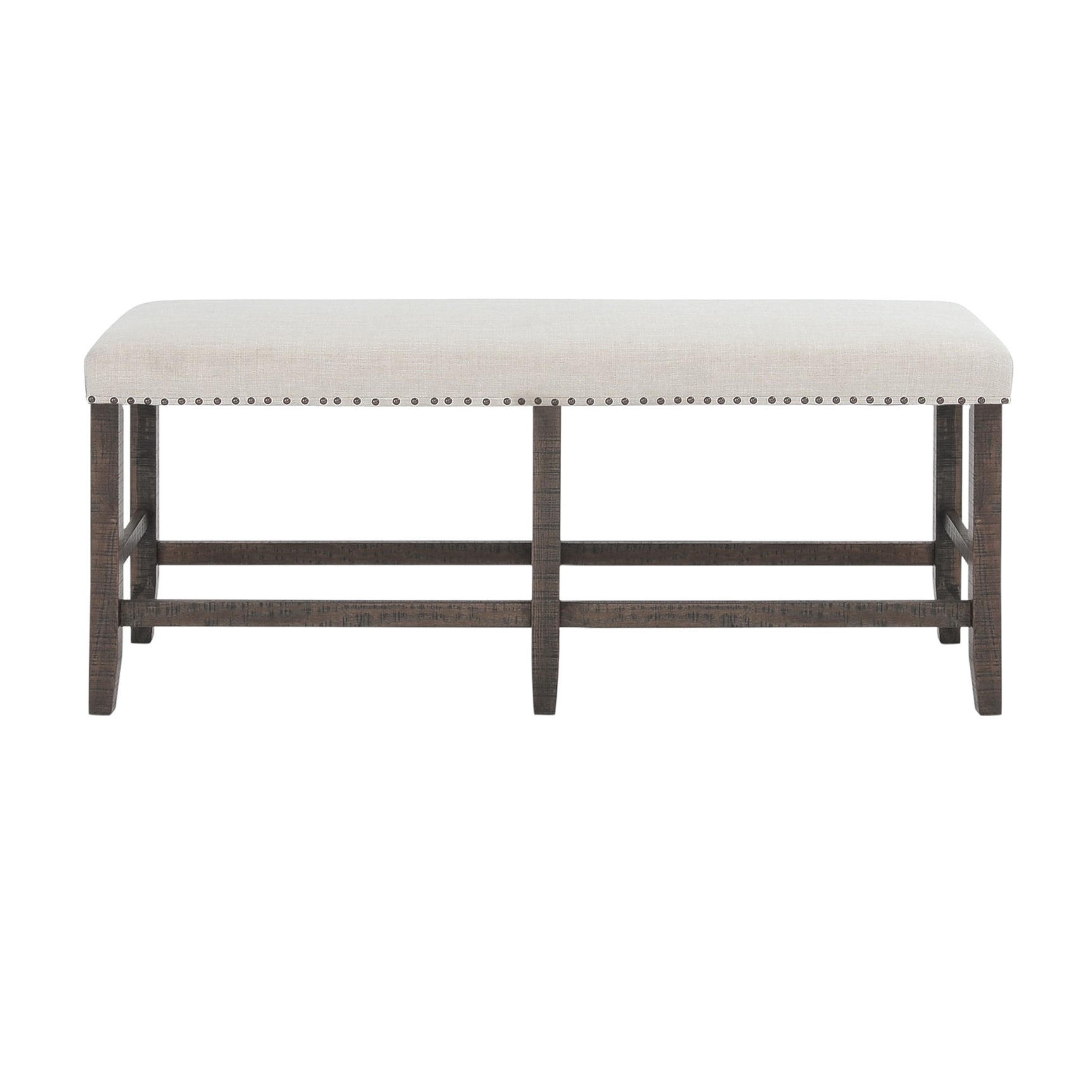 Willow Creek Brown/Cream Counter Bench - Ornate Home