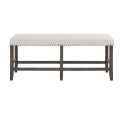 Willow Creek Brown/Cream Counter Bench - Ornate Home