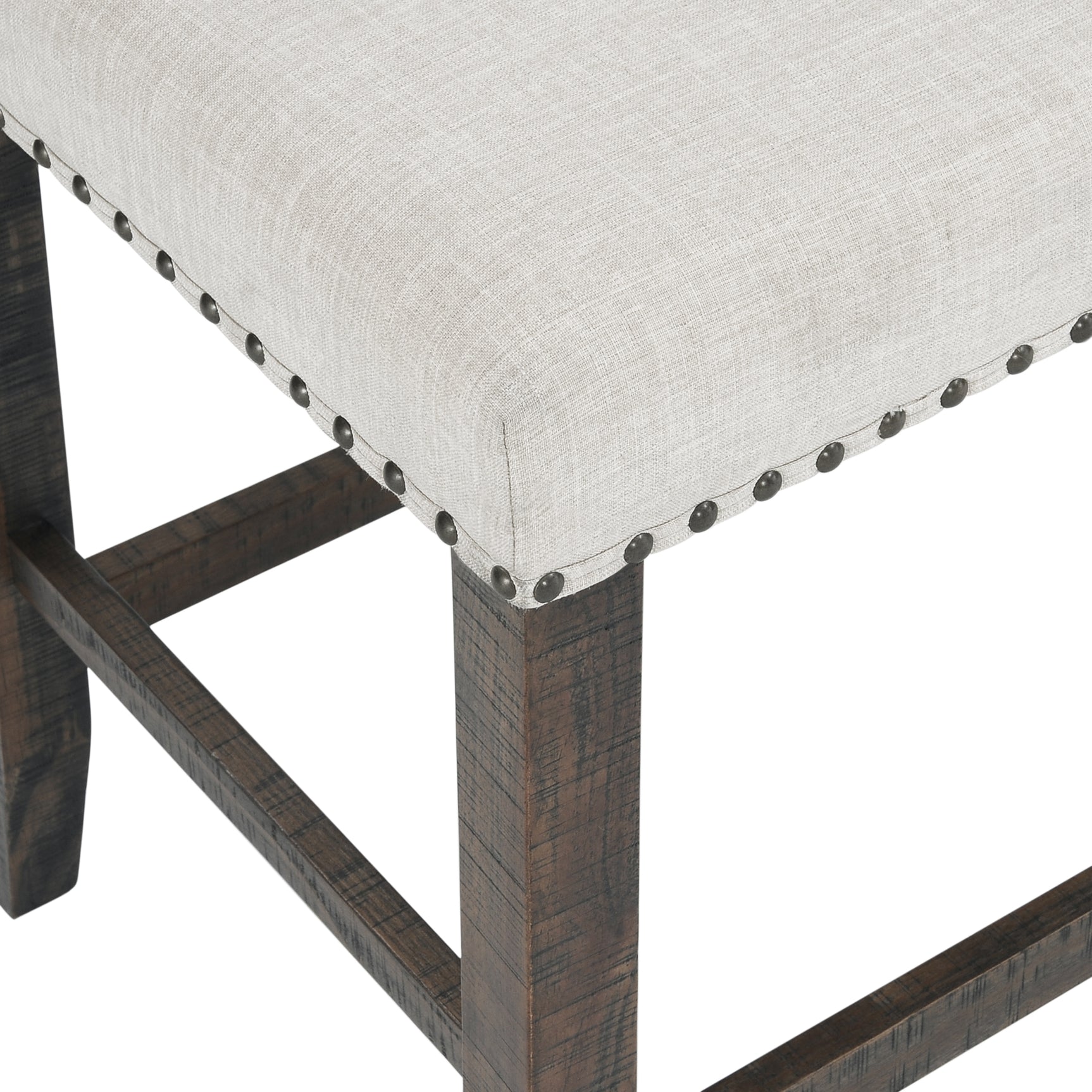 Willow Creek Brown/Cream Counter Bench - Ornate Home