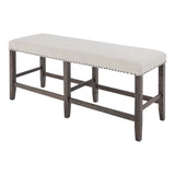 Willow Creek Brown/Cream Counter Bench - Ornate Home
