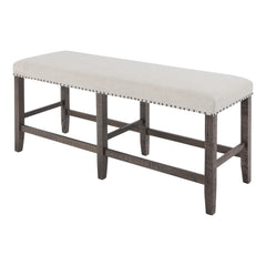 Willow Creek Brown/Cream Counter Bench - Ornate Home