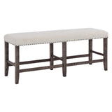 Willow Creek Brown/Cream Counter Bench - Ornate Home