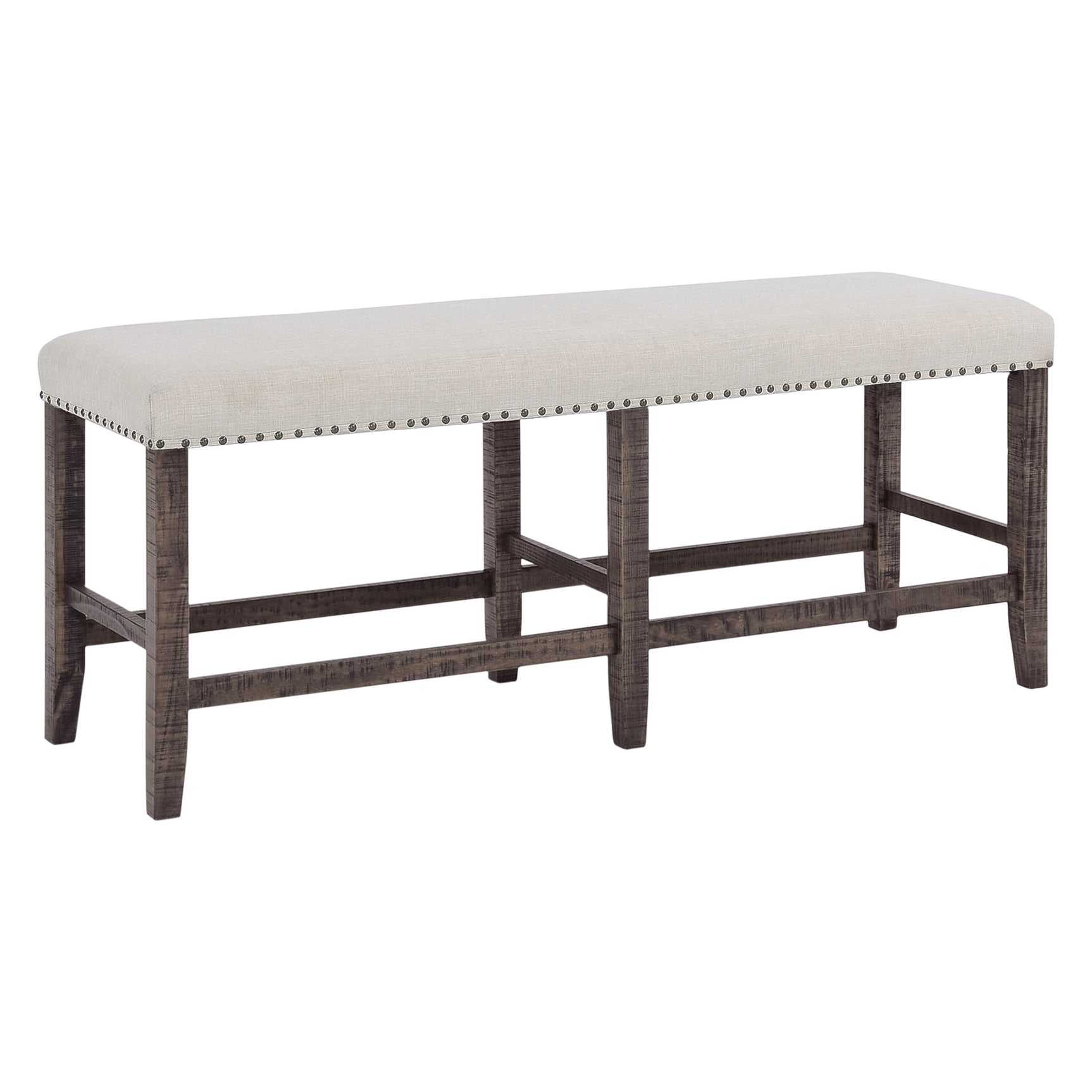 Willow Creek Brown/Cream Counter Bench - Ornate Home
