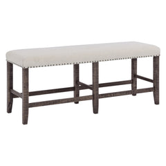 Willow Creek Brown/Cream Counter Bench - Ornate Home