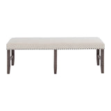 Willow Creek Brown/Cream Dining Bench - Ornate Home