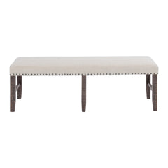 Willow Creek Brown/Cream Dining Bench - Ornate Home