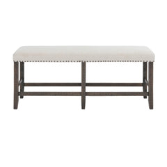 Willow Creek Brown/Cream Ext Counter Dining Table w/ 4 Stools, Bench - Ornate Home