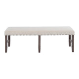 Willow Creek Brown/Cream Ext Dining Table w/ 4 Chairs, Bench - Ornate Home