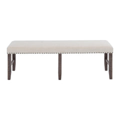 Willow Creek Brown/Cream Ext Dining Table w/ 4 Chairs, Bench - Ornate Home