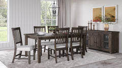 Willow Creek Brown/Cream Ext Dining Table w/ 4 Chairs - Ornate Home
