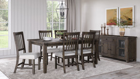 Willow Creek Brown/Cream Ext Dining Table w/ 6 Chairs - Ornate Home
