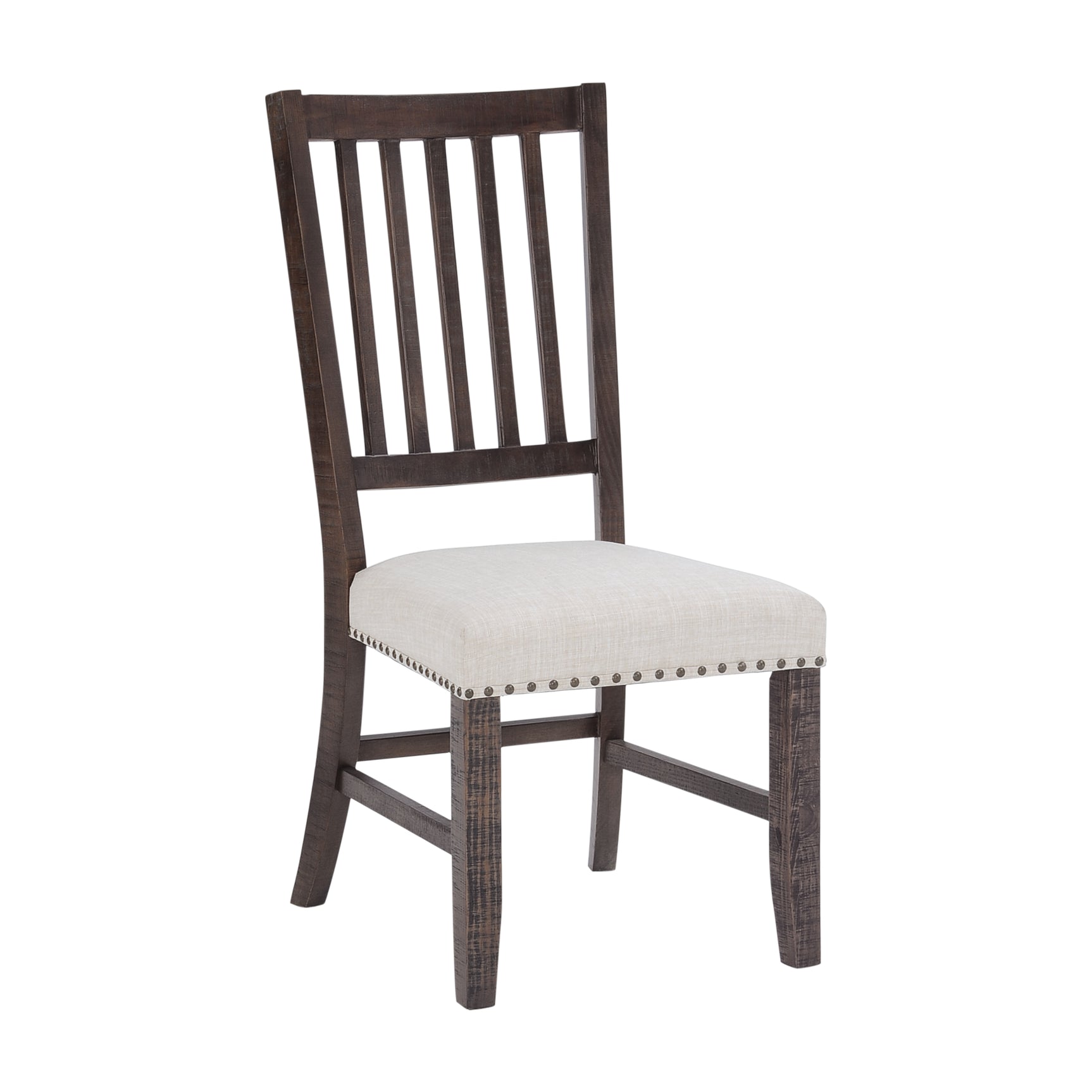 Willow Creek Brown/Cream Slatback Chair (Set of 2) - Ornate Home