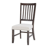 Willow Creek Brown/Cream Slatback Chair (Set of 2) - Ornate Home