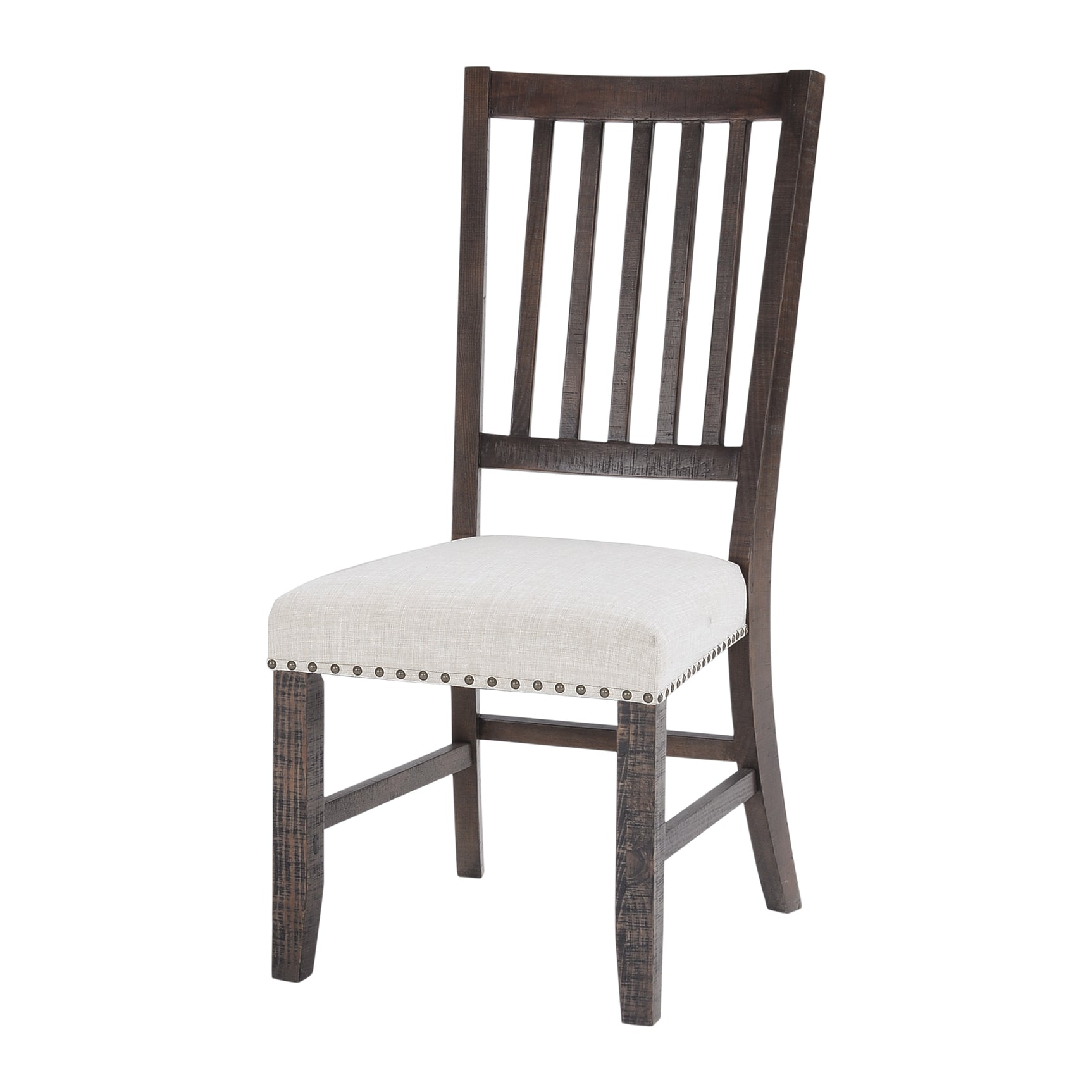 Willow Creek Brown/Cream Slatback Chair (Set of 2) - Ornate Home