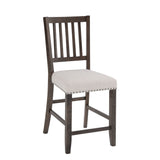 Willow Creek Brown/Cream Slatback Stool (Set of 2) - Ornate Home