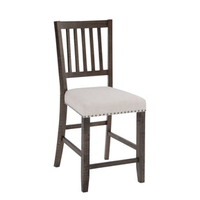 Willow Creek Brown/Cream Slatback Stool (Set of 2) - Ornate Home