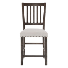 Willow Creek Brown/Cream Slatback Stool (Set of 2) - Ornate Home