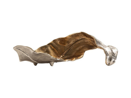 Willow Gold Larger Two-Toned Leaf 1 Sculptural - Ornate Home