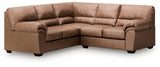 WillowBend Caramel 2-Piece L Shaped Sectional - Ornate Home