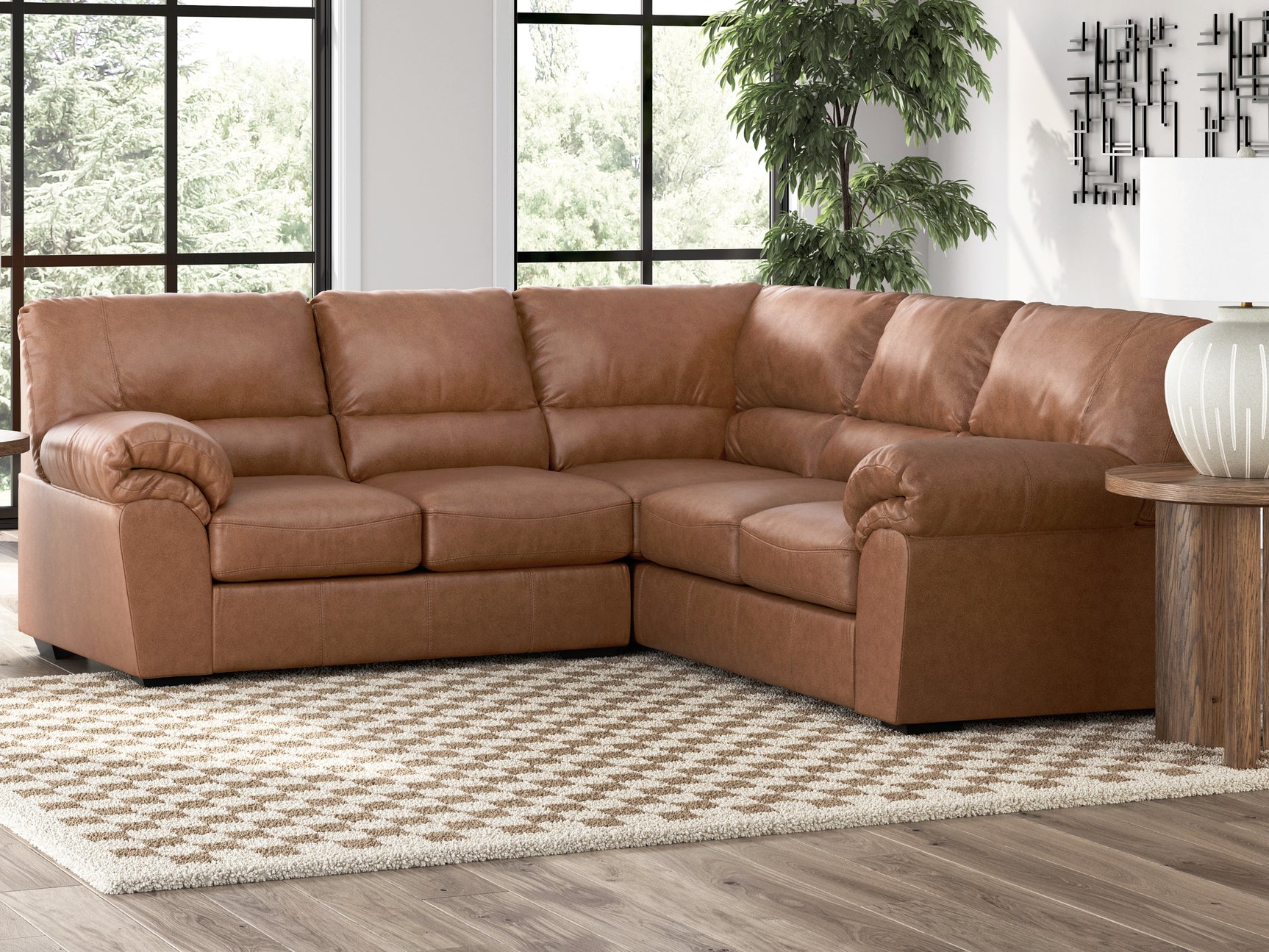 WillowBend Caramel 2-Piece Sectional - Ornate Home