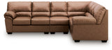 WillowBend Caramel 3-Piece L Shaped Sectional (Online Special Price) - Ornate Home