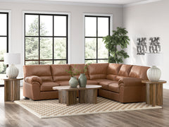 WillowBend Caramel 3-Piece L Shaped Sectional - Ornate Home
