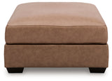 WillowBend Caramel Oversized Accent Ottoman (Online Special Price) - Ornate Home