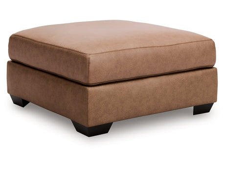WillowBend Caramel Oversized Accent Ottoman - Ornate Home