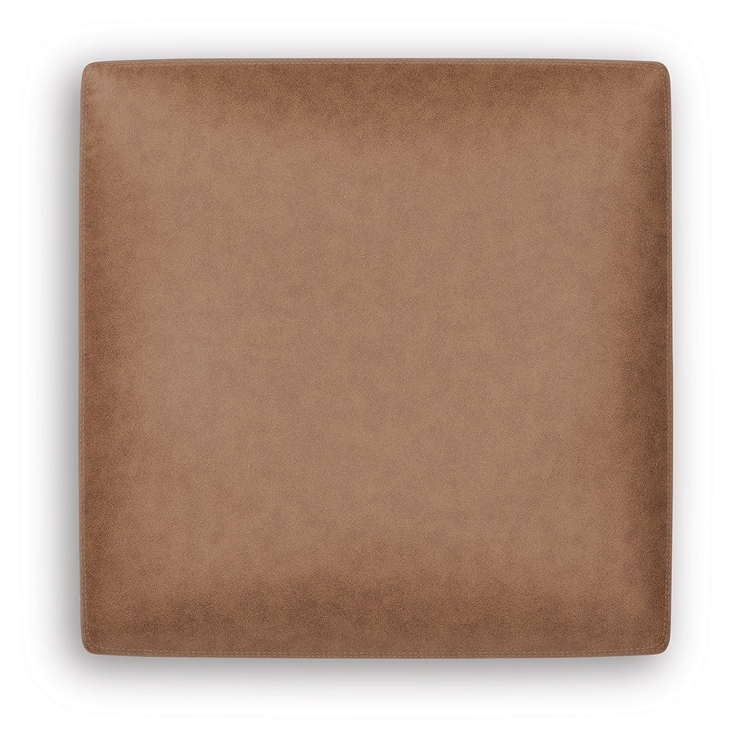 WillowBend Caramel Oversized Accent Ottoman - Ornate Home