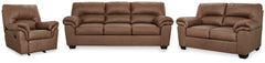 WillowBend Caramel Sofa, Loveseat and Recliner - Ornate Home