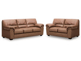 WillowBend Caramel Sofa and Loveseat - Ornate Home