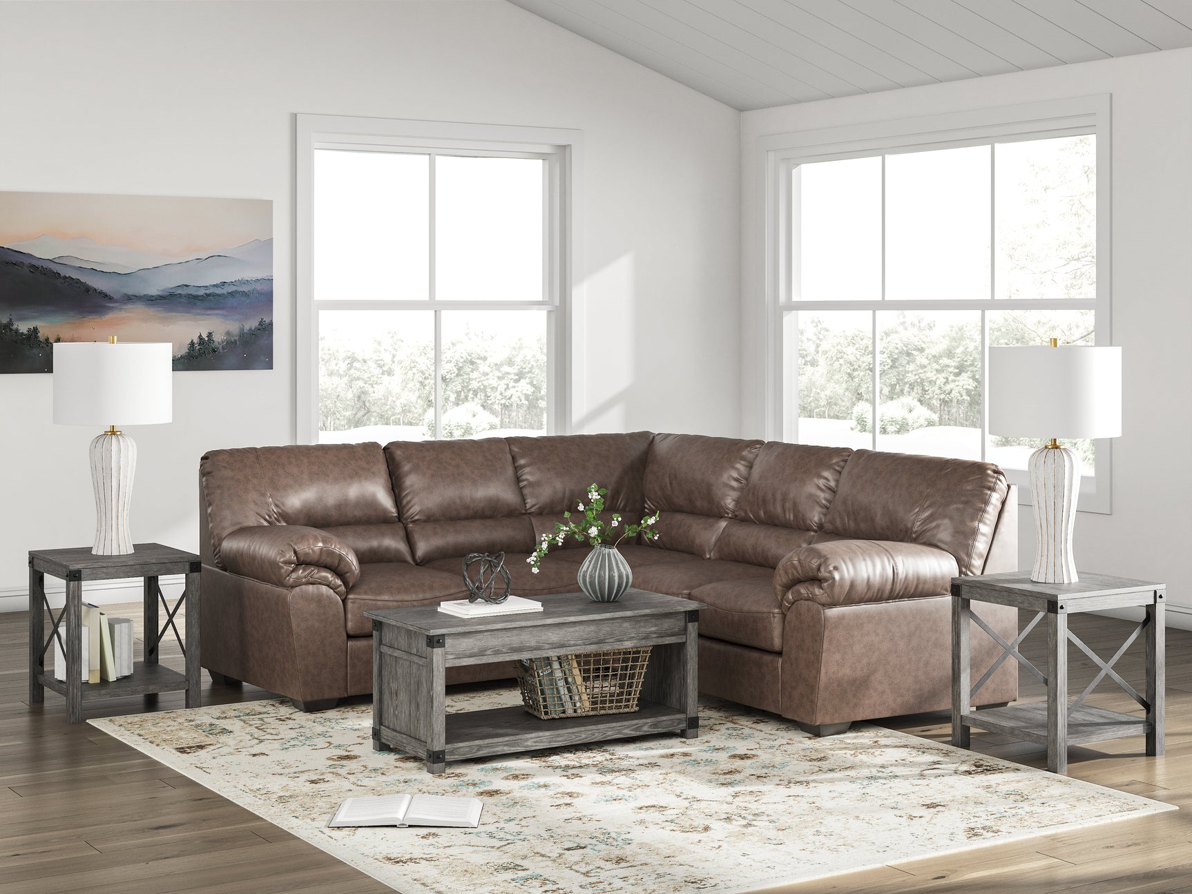 WillowBend Umber 2-Piece Sectional (Online Special Price) - Ornate Home