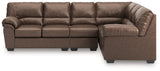 WillowBend Umber 3-Piece L Shaped Sectional - Ornate Home