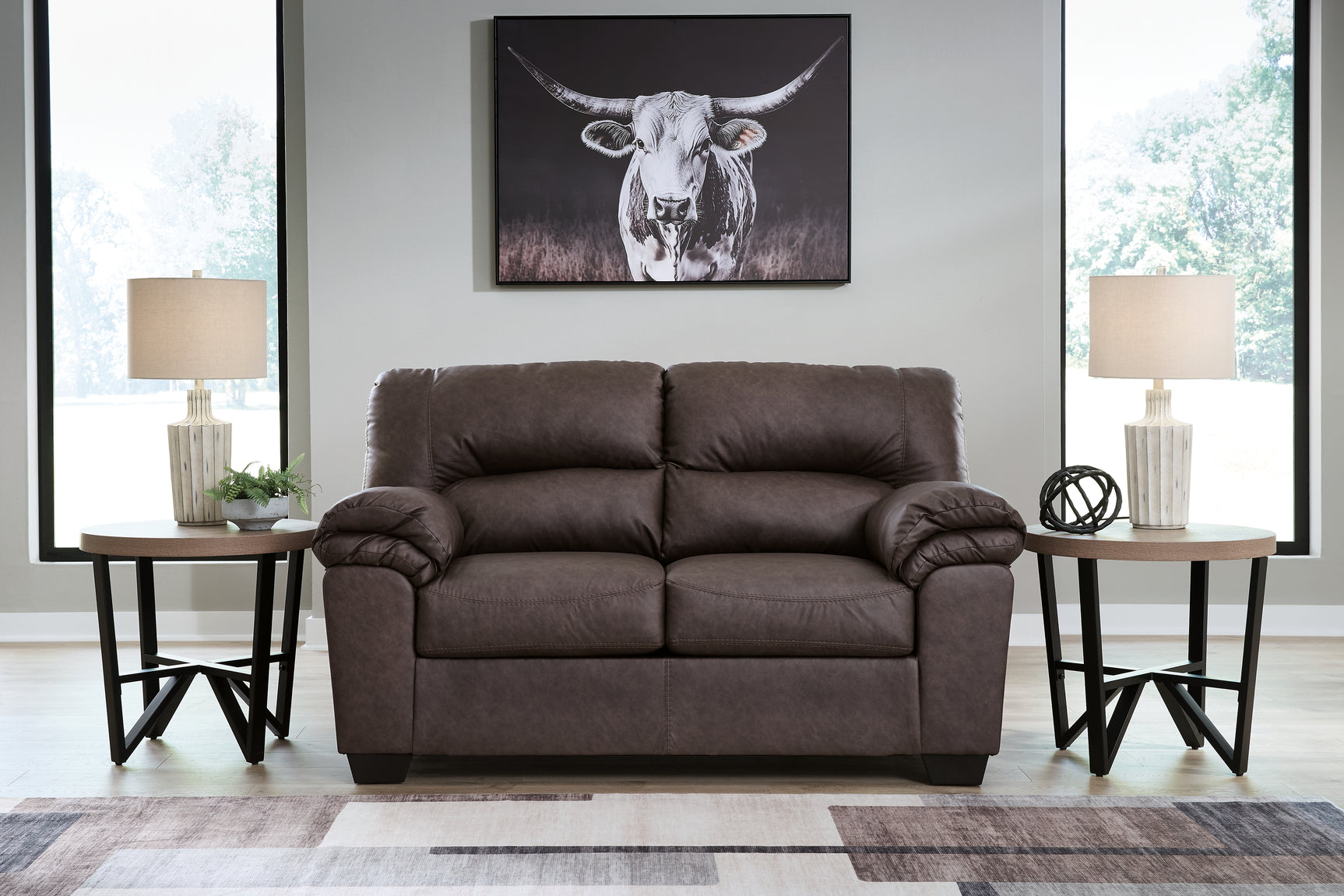 WillowBend Umber Sofa and Loveseat - Ornate Home