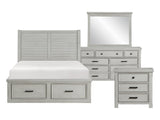 Willowbrook Light Gray 4-Piece Queen Bedroom Set - Ornate Home