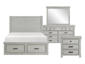 Willowbrook Light Gray 4-Piece Queen Bedroom Set - Ornate Home