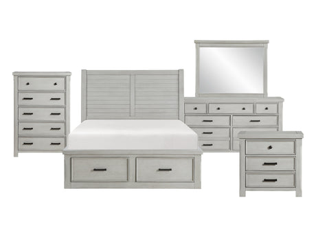 Willowbrook Light Gray 5-Piece Queen Bedroom Set - Ornate Home
