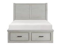 Willowbrook Light Gray Queen Platform Bed - Ornate Home