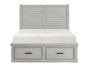 Willowbrook Light Gray Queen Platform Bed - Ornate Home