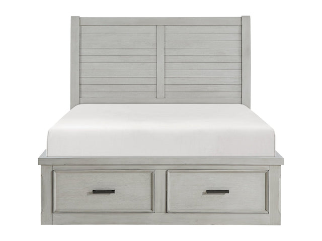 Willowbrook Light Gray Queen Platform Bed - Ornate Home