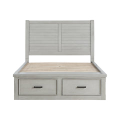 Willowbrook Light Gray Queen Platform Bed - Ornate Home