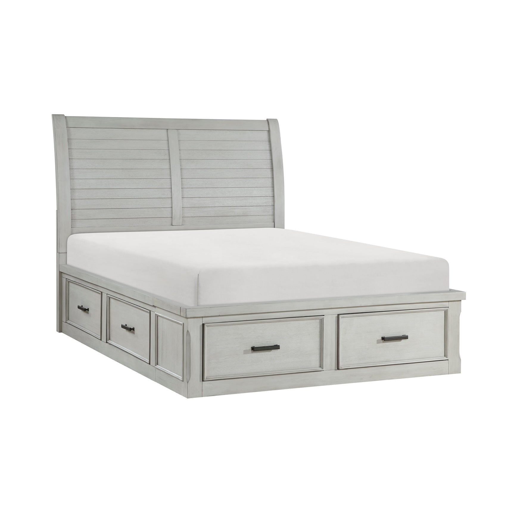 Willowbrook Light Gray Queen Platform Bed - Ornate Home
